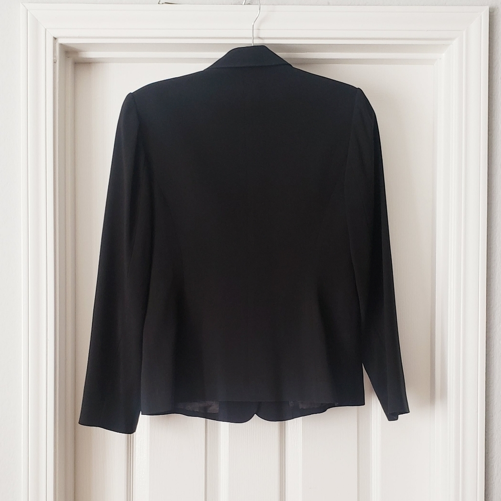 Talbots Black Blazer With Abalone Shell Buttons - image 2